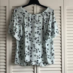 LOFT ruffle sleeve blouse